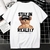 Engraçado Teddy Bear Tshirt Cool Robotic Graphic Tops Harajuku Cartoon Streetwe - loja online
