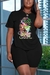 Europa e América plus size roupa de impressão de posicionamento de moda femini - M7