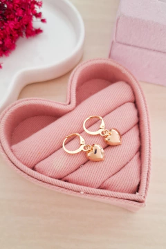 Argola banhado a ouro 18k Coração - Hanny Bijoux  Acessórios Femininos