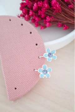 Brinco banhado a prata flor Zilda - Hanny Bijoux  Acessórios Femininos