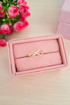 Anel banhado a ouro 18k Infinito na internet