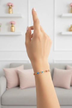 Pulseira banhado a ouro 18k Olho Grego I - comprar online