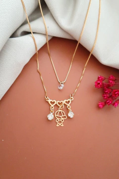 Colar Duplo banhado a ouro 18k Filho - comprar online