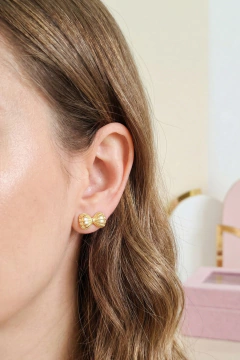 Brinco banhado a ouro 18k Laçinho - comprar online