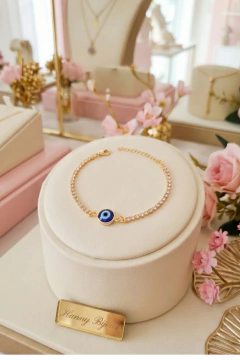 Pulseira banhada a ouro 18k Olho grego