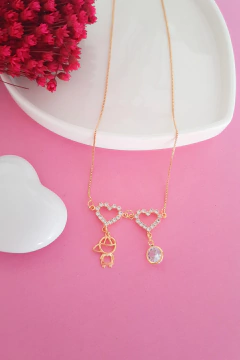 Colar banhado a ouro 18k Menino Zirconia na internet