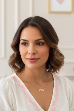 Colar Infinito banhado a ouro 18k