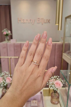Anel banhado a ouro 18k Prego