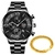Pulsera de oro de lujo para hombre, relojes de negocios, reloj de cuarzo de acer en internet