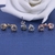 Joyería de moda, corona para mujer, aretes pequeños de circón brillante clás - comprar en línea
