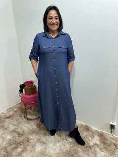 Vestido Jeans Longo 0239