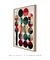 Quadro Decorativo Círculos Tons de Verde e Vermelho - comprar online