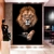 quadro decorativo para sala e quarto leão rei