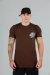 Camiseta Slim Daring Dept - Marrom - comprar online