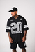 Camiseta Oversized Jersey - Preto/Branco - comprar online