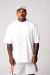 Camiseta Oversized Basic Recorte - Off White na internet