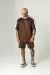 Conjunto Oversized Faixa - Marrom
