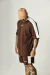 Conjunto Oversized Faixa - Marrom - comprar online