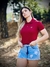 Camiseta Gola Polo Feminina Marsala - comprar online