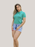 Camiseta Gola Polo Feminina Verde Água Doce na internet
