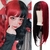 Peruca metade preta e vermelha cosplay lolita - comprar online
