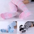 Meia de gatinho kawaii cosplay meia listarda rosa e branca na internet