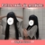 Peruca coreana cabelo preto liso cosplay