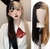 Peruca coreana loira e preta cosplay na internet