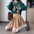 Saia Plissada Coreana Khaki