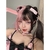 Peruca coreana preta e rosa cosplay anime - loja online