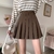Saia Plissada Coreana Khaki - comprar online