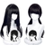 Peruca coreana cabelo preto liso cosplay - loja online