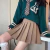 Saia Plissada Coreana Khaki - comprar online