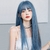 Peruca azul natural cosplay wig - loja online