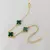 PULSEIRA TREVOS CRISTAL VERDE - SEMIJOIAS na internet