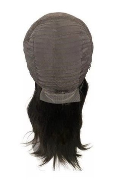 Full Lace Cabelo Humano Liso Cor Castanho Escuro 60cm. - loja online