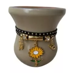 Kit Chimarrão: Cuia Colorida em Madeira + Pulseira / Choker PREMIUM - Diversas Cores na internet
