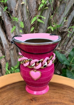 Kit chimarrão: Cuia de Porongo Revestida em Sintético Crocô + Pulseira Luxo + Tapa Erva - comprar online