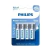 PILHA ALCALINA AA 4 UNIDADES PHILIPS
