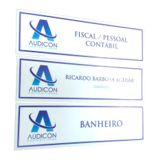 Imagem do Placa Sinalização Ambiente Espelhada Personalizada
