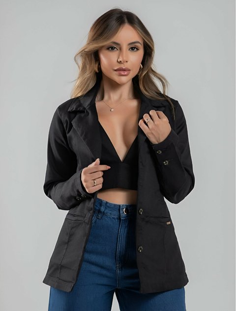 Blazer feminino preto 1224142