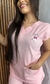 Scrub Jade - Rosa bebê SEM bordado e calça jogger - R.I MODA HOSPITALAR & ACESSÓRIOS 