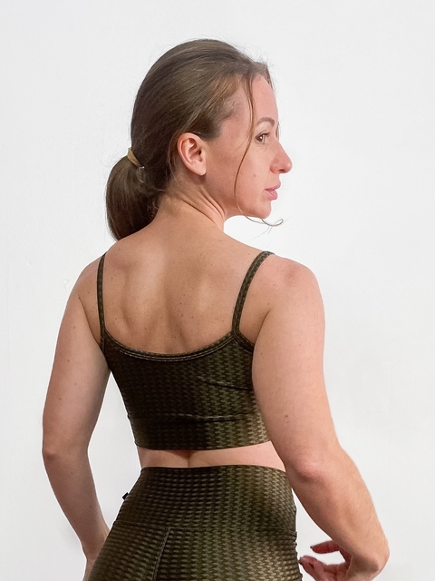 Top Agatha verde musgo