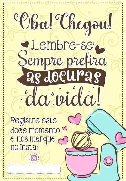 Cartão confeitaria amarelo