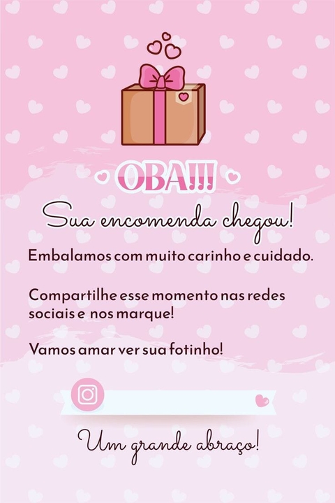 Cartões agradecimento rosa corações