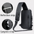 Bolsa Men Sling Mochila Transversal Ombro No Peito Anti-roubo Viagem Motociclista R - comprar online