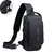 Bolsa Men Sling Mochila Transversal Ombro No Peito Anti-roubo Viagem Motociclista R - drop buy