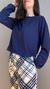 Cropped Laura Longo - Xadrez Marinho - WRUCK.rg