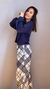 Pijama Laura Longo - Xadrez Marinho na internet