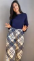 Pijama Laura Longo - Xadrez Marinho - WRUCK.rg